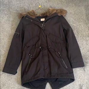S13 NYC black winter cost with full fur hood